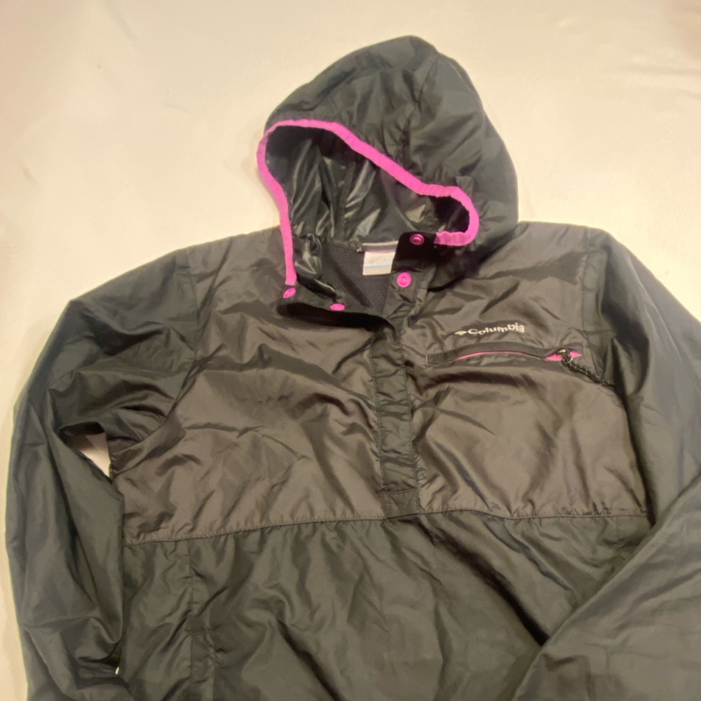 Columbia Black Jacket with Pink Trim